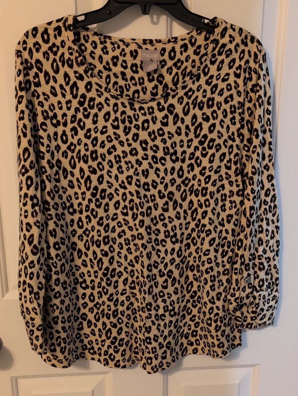 Chico's Leopard Print Long-Sleeve